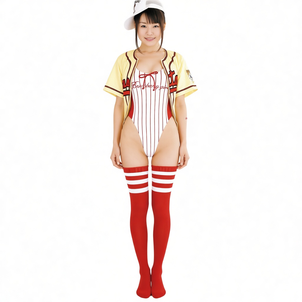 Edit Image From Text - パッケージ文字を消去。背景削除から背景全体白に変更。頭と顔の角度曲げをなくしてまっすぐに姿勢を修正と胸を張らず、腰を歪みせずにまっすぐに姿勢を修正して、両腕を下してまっすぐに揃え、両足左右をまっすぐに揃えて閉じて正面を向く。全体正面表示。スレンダー体形。