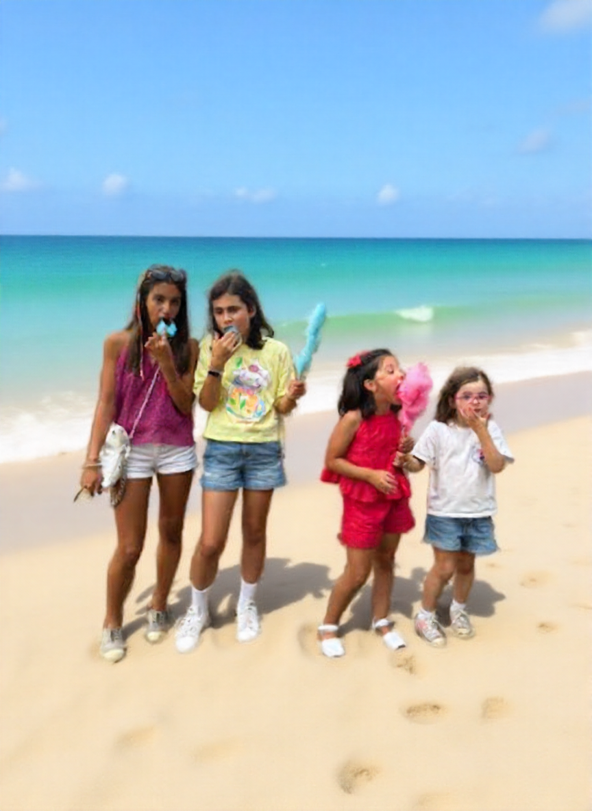 Edit Image From Text - quiero estar en la playa y que los algodones de azucar sean iphone 17 pro 