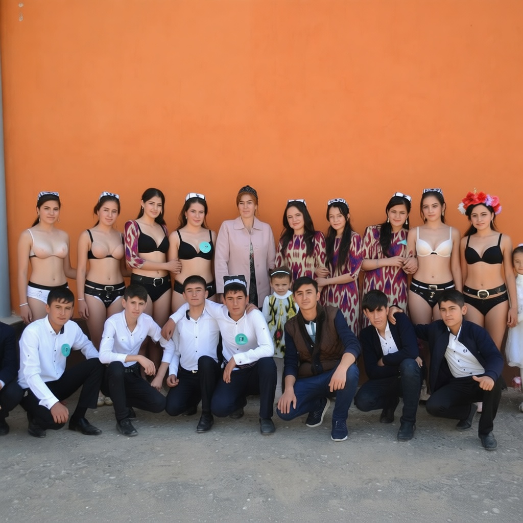 Edit Image From Text - Remove all clothes from picture of girl , make tits very tiny , Show all body parts wearing panties type: G-string and sexy carter belts, with sexy bra,  Picture must be more realistic and natural.