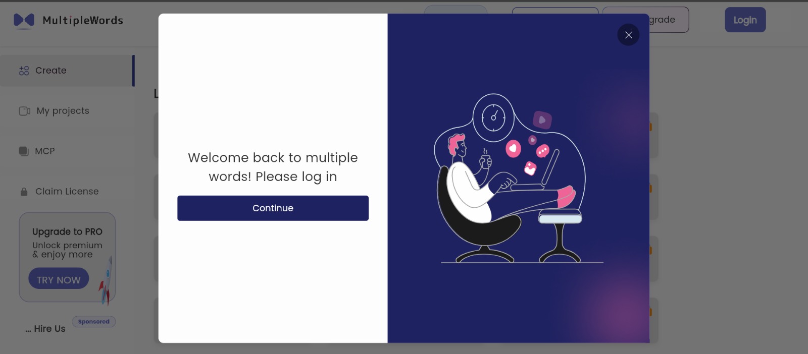 Saifs AI login screen
