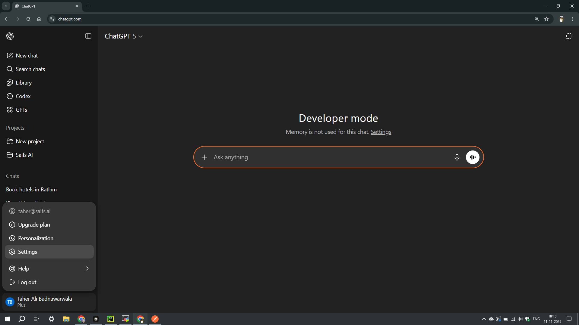 ChatGPT Integration Step 1