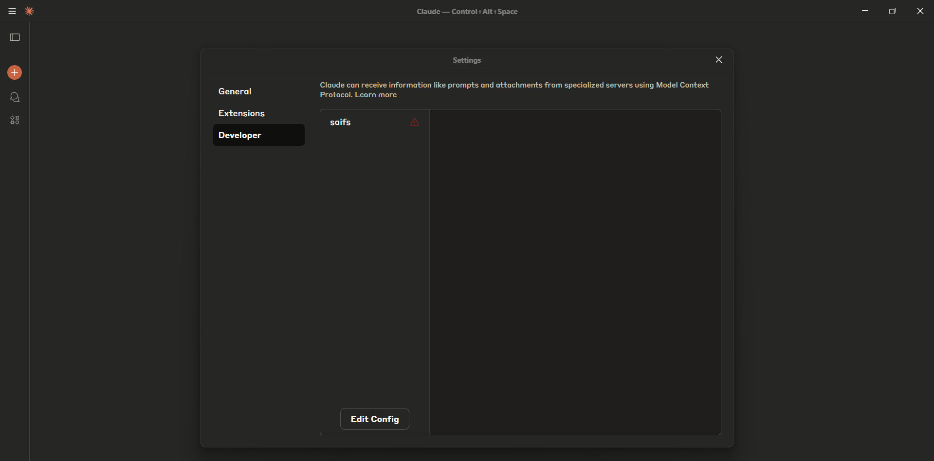Developer Config Editor